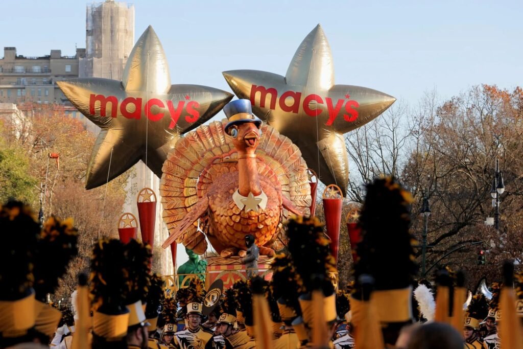 A view of Macy's Thanksgiving parade